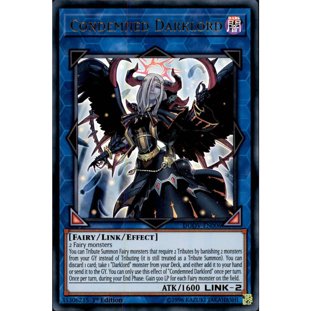 Condemned Darklord DUOV-EN006 Yu-Gi-Oh! Card from the Duel Overload Set