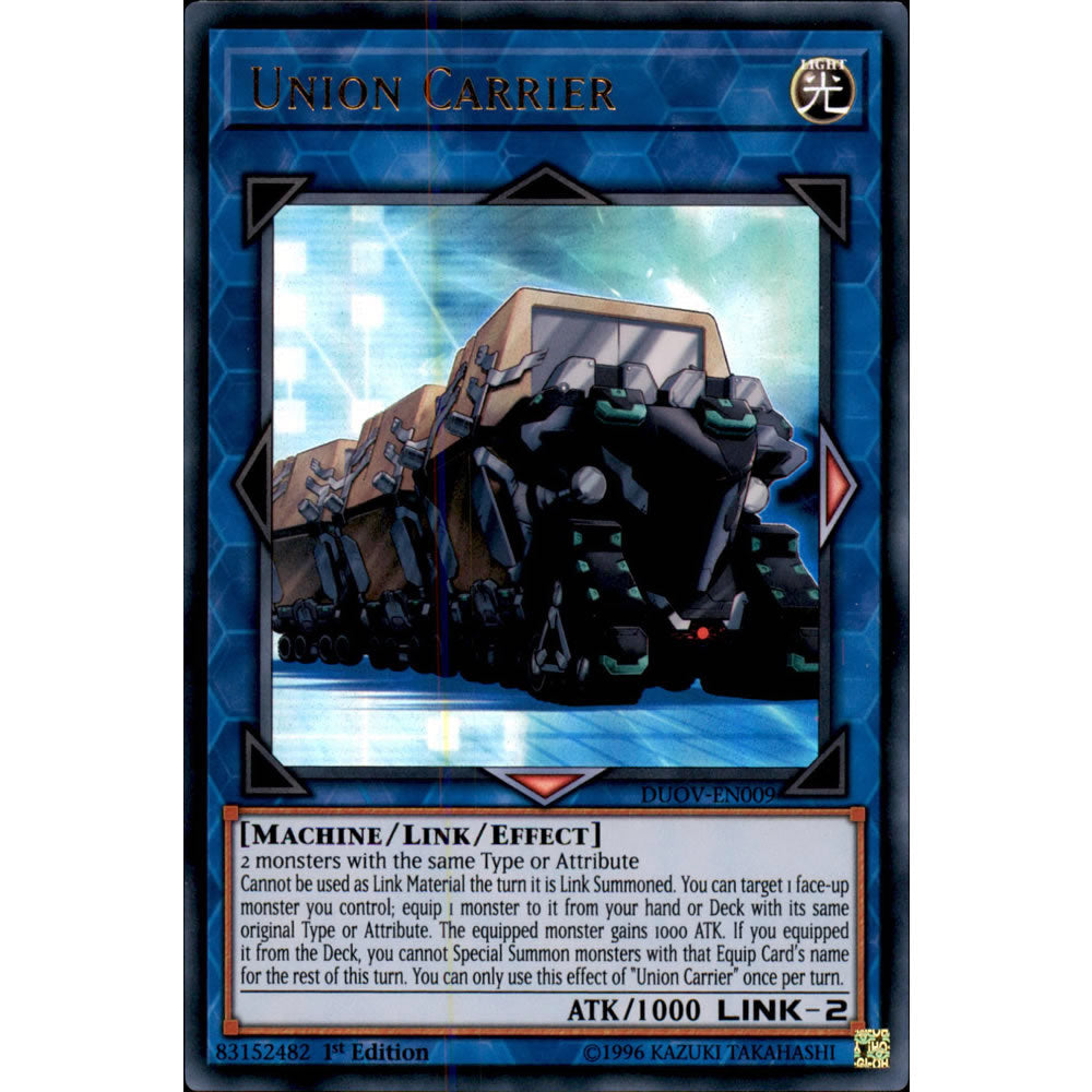Union Carrier DUOV-EN009 Yu-Gi-Oh! Card from the Duel Overload Set
