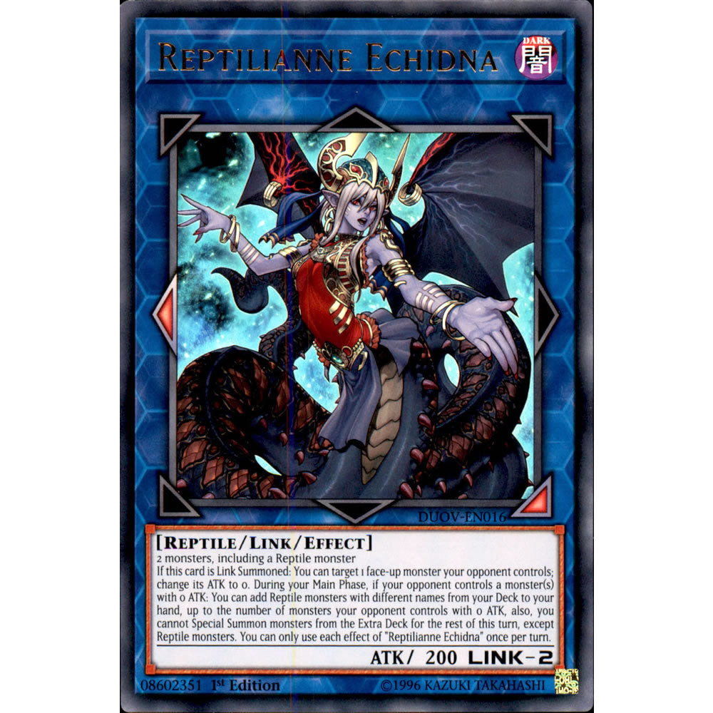 Reptilianne Echidna DUOV-EN016 Yu-Gi-Oh! Card from the Duel Overload Set