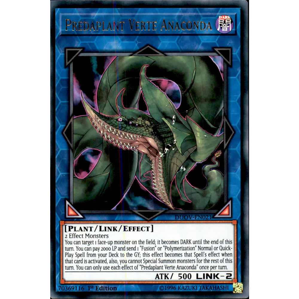 Predaplant Verte Anaconda DUOV-EN021 Yu-Gi-Oh! Card from the Duel Overload Set