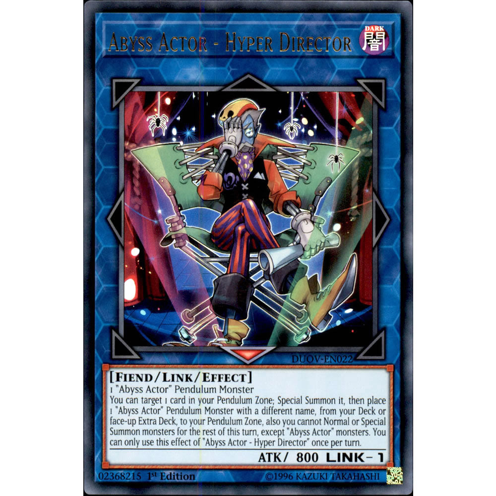 Abyss Actor - Hyper Director DUOV-EN022 Yu-Gi-Oh! Card from the Duel Overload Set
