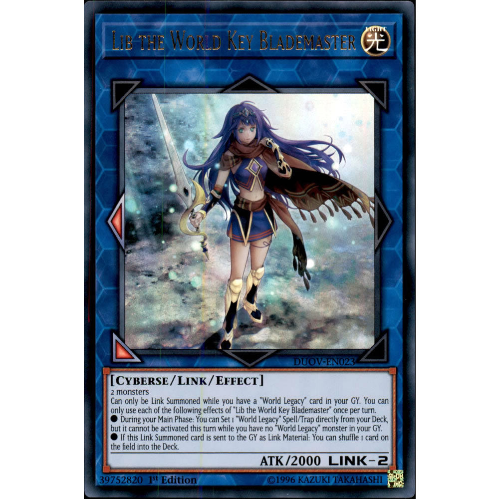 Lib the World Key Blademaster DUOV-EN023 Yu-Gi-Oh! Card from the Duel Overload Set
