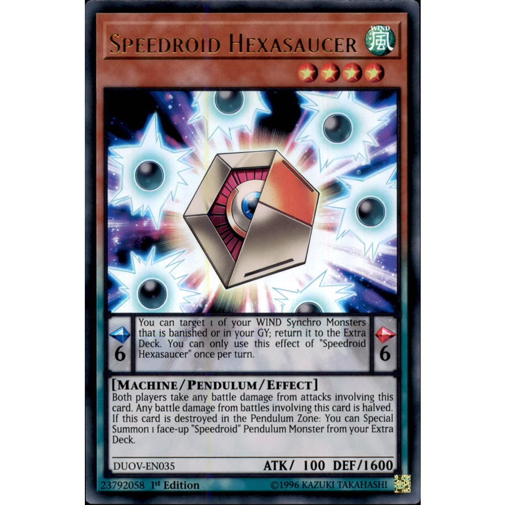 Speedroid Hexasaucer DUOV-EN035 Yu-Gi-Oh! Card from the Duel Overload Set