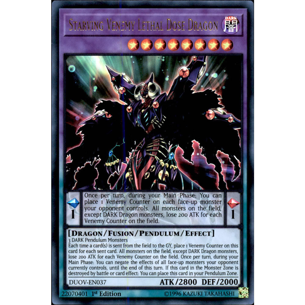 Starving Venemy Lethal Dose Dragon DUOV-EN037 Yu-Gi-Oh! Card from the Duel Overload Set