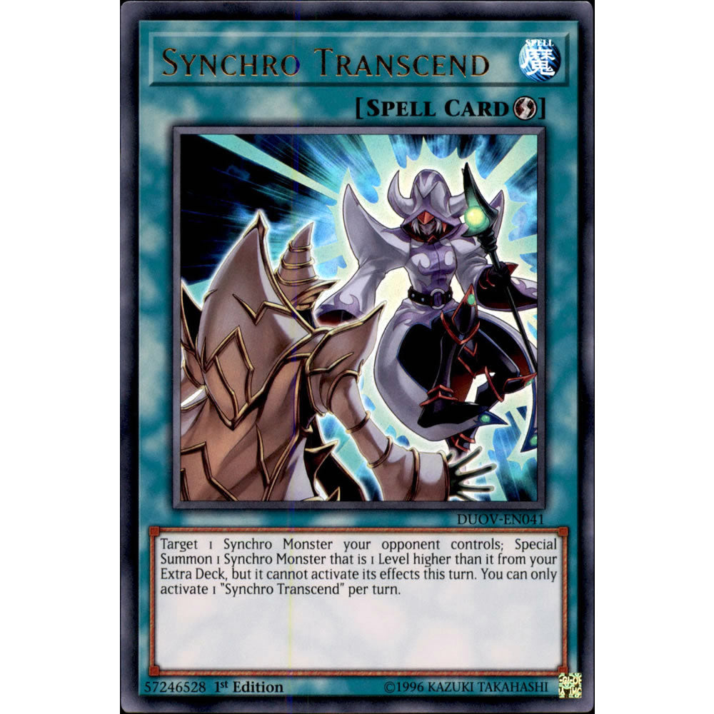 Synchro Transcend DUOV-EN041 Yu-Gi-Oh! Card from the Duel Overload Set