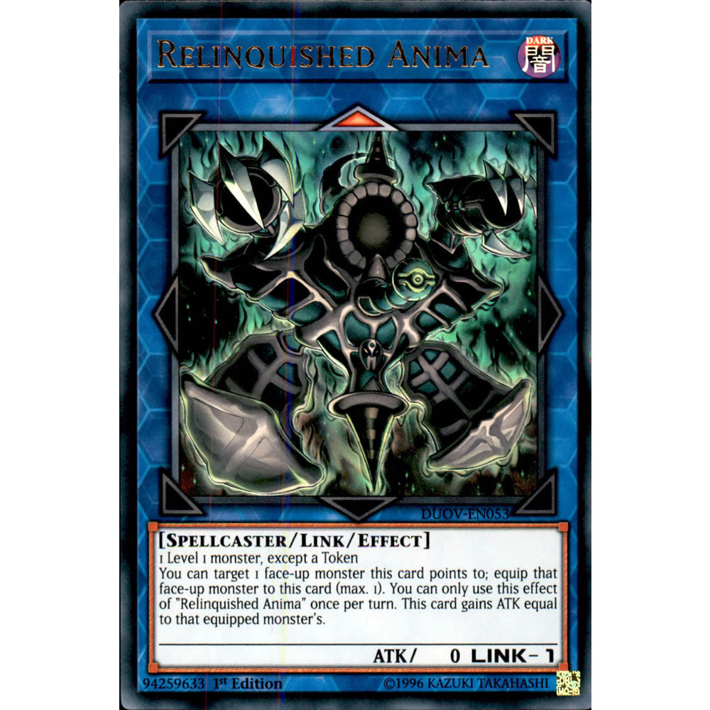 Relinquished Anima DUOV-EN053 Yu-Gi-Oh! Card from the Duel Overload Set