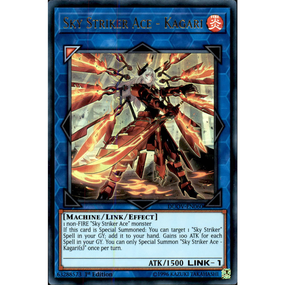 Sky Striker Ace - Kagari (alternate art) DUOV-EN060 Yu-Gi-Oh! Card from the Duel Overload Set