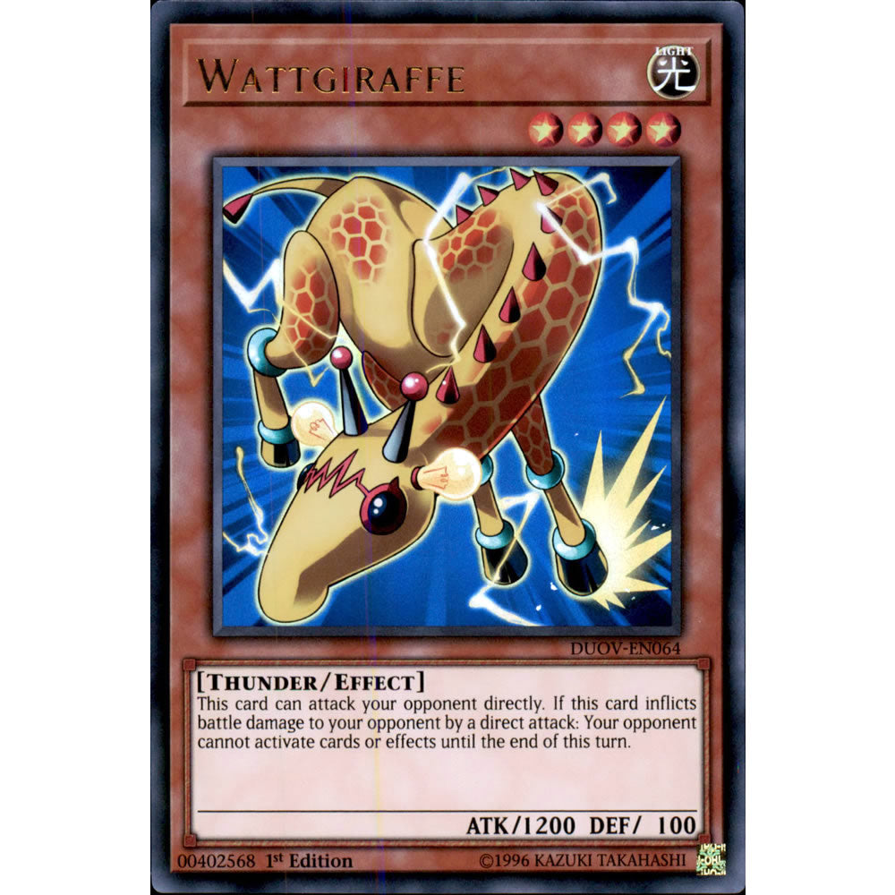 Wattgiraffe DUOV-EN064 Yu-Gi-Oh! Card from the Duel Overload Set