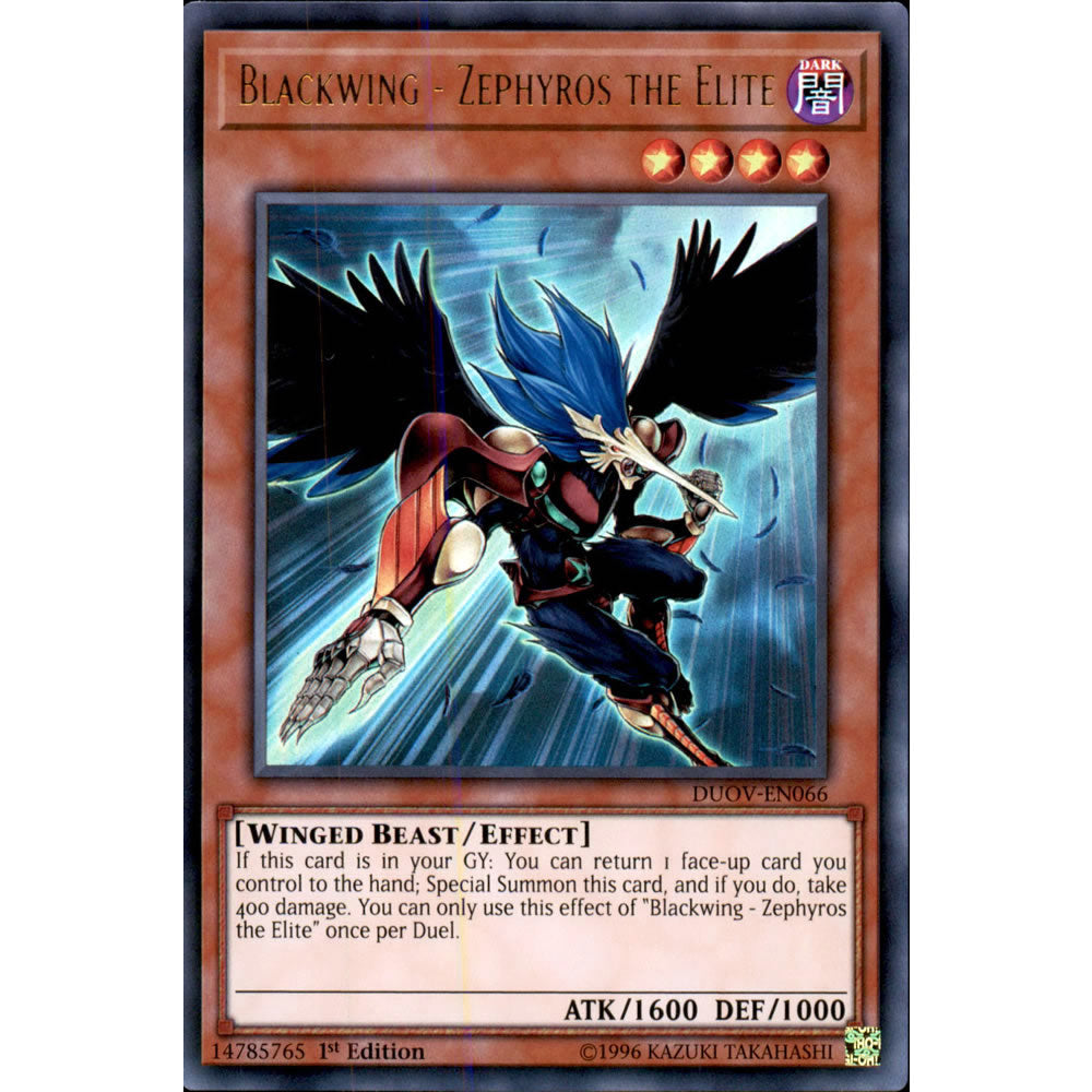 Blackwing - Zephyros the Elite DUOV-EN066 Yu-Gi-Oh! Card from the Duel Overload Set