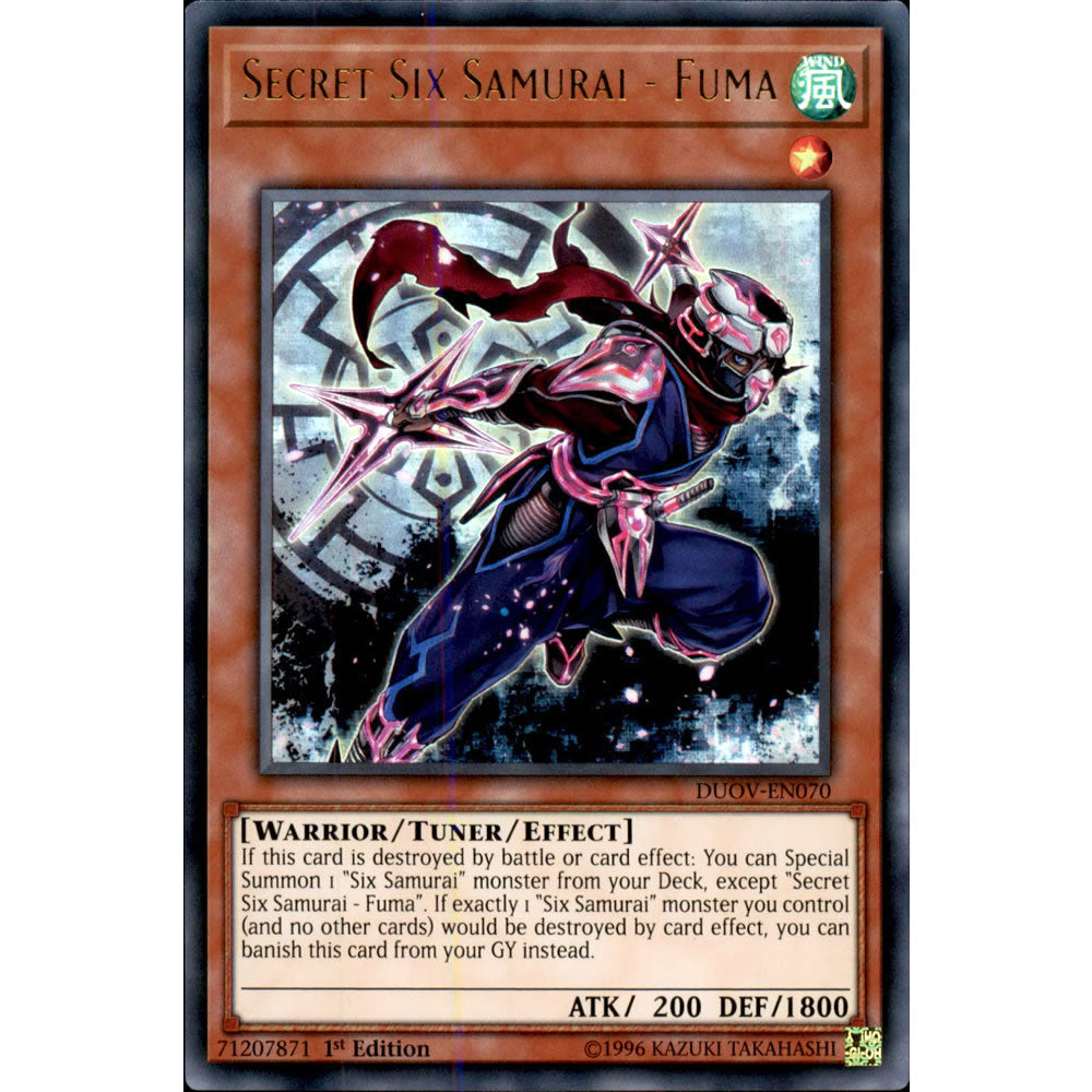 Secret Six Samurai - Fuma DUOV-EN070 Yu-Gi-Oh! Card from the Duel Overload Set