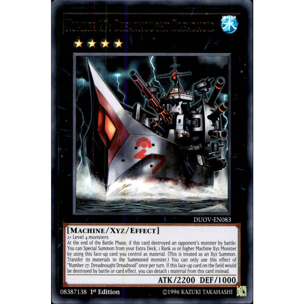 Number 27: Dreadnought Dreadnoid DUOV-EN083 Yu-Gi-Oh! Card from the Duel Overload Set