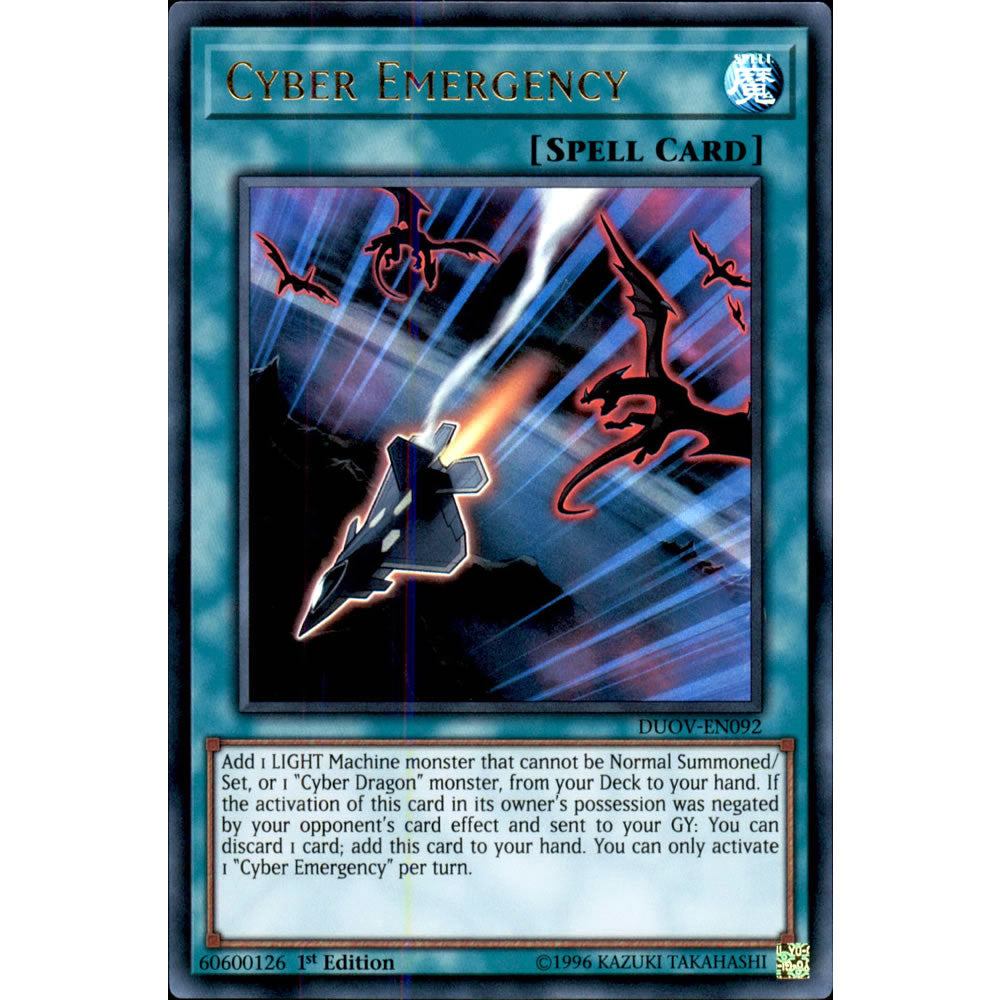 Cyber Emergency DUOV-EN092 Yu-Gi-Oh! Card from the Duel Overload Set