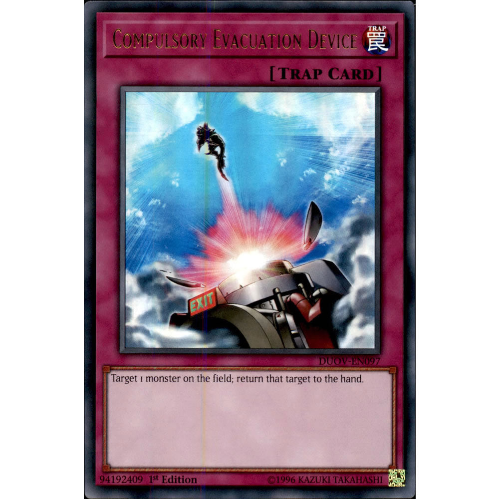 Compulsory Evacuation Device DUOV-EN097 Yu-Gi-Oh! Card from the Duel Overload Set