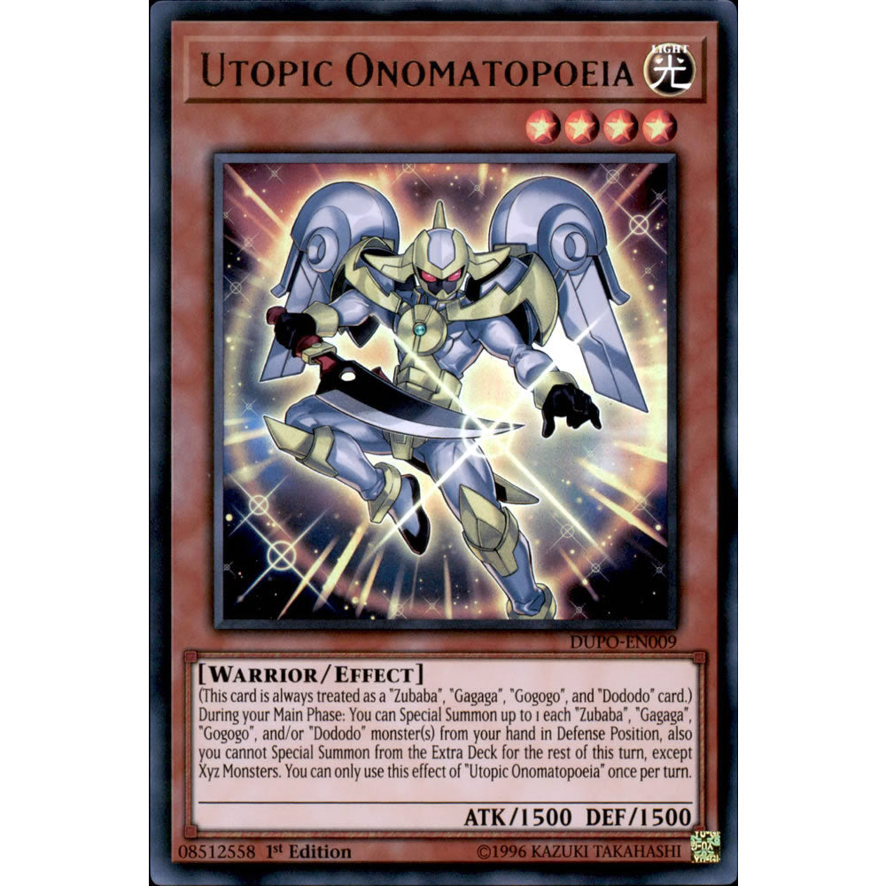 Utopic Onomatopeia DUPO-EN009 Yu-Gi-Oh! Card from the Duel Power Set
