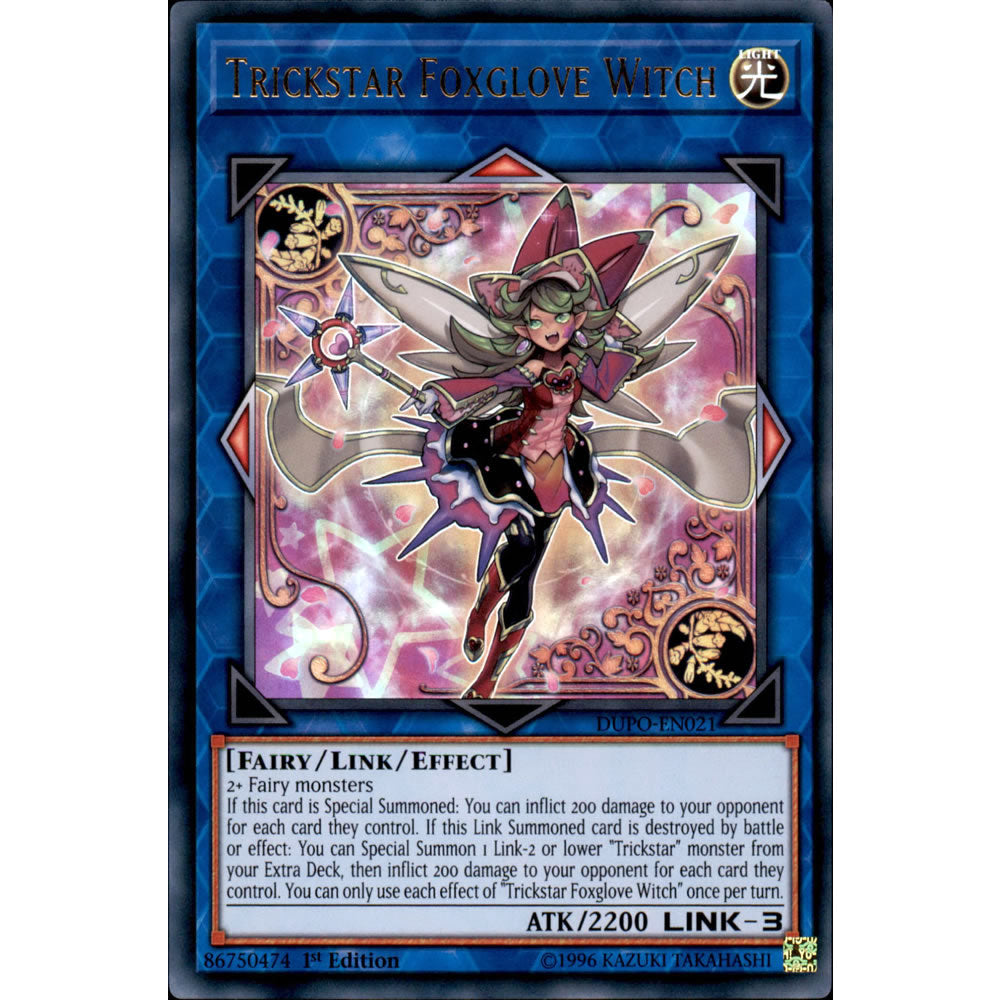 Trickstar Foxglove Witch DUPO-EN021 Yu-Gi-Oh! Card from the Duel Power Set