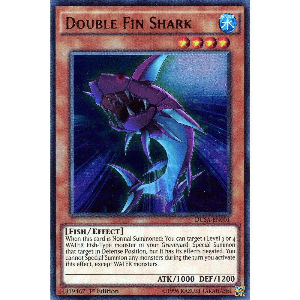 Double Fin Shark DUSA-EN001 Yu-Gi-Oh! Card from the Duelist Saga Set