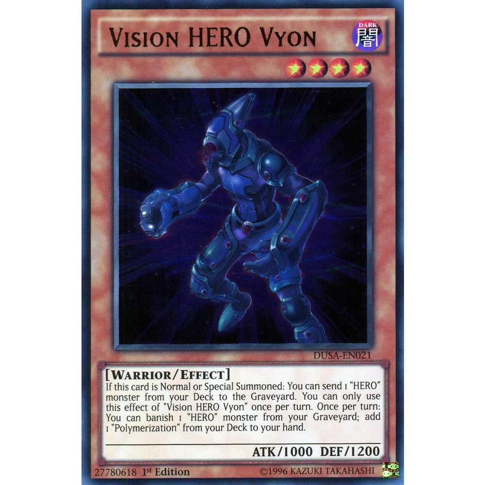 Vision HERO Vyon DUSA-EN021 Yu-Gi-Oh! Card from the Duelist Saga Set