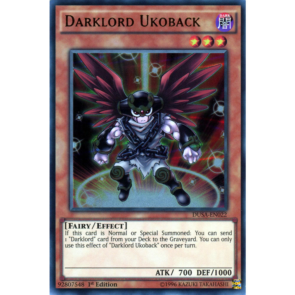 Darklord Ukoback DUSA-EN022 Yu-Gi-Oh! Card from the Duelist Saga Set
