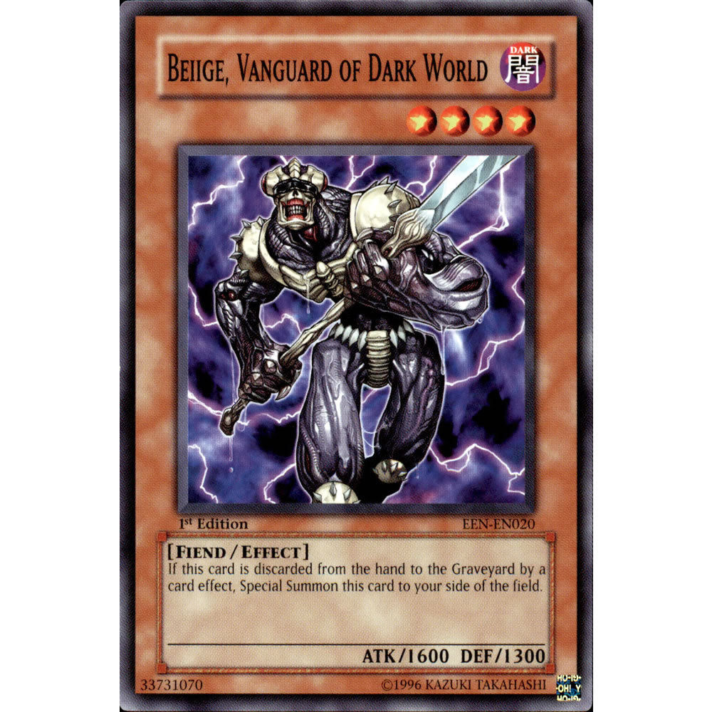 Beiige, Vanguard of Dark World EEN-020 Yu-Gi-Oh! Card from the Elemental Energy Set