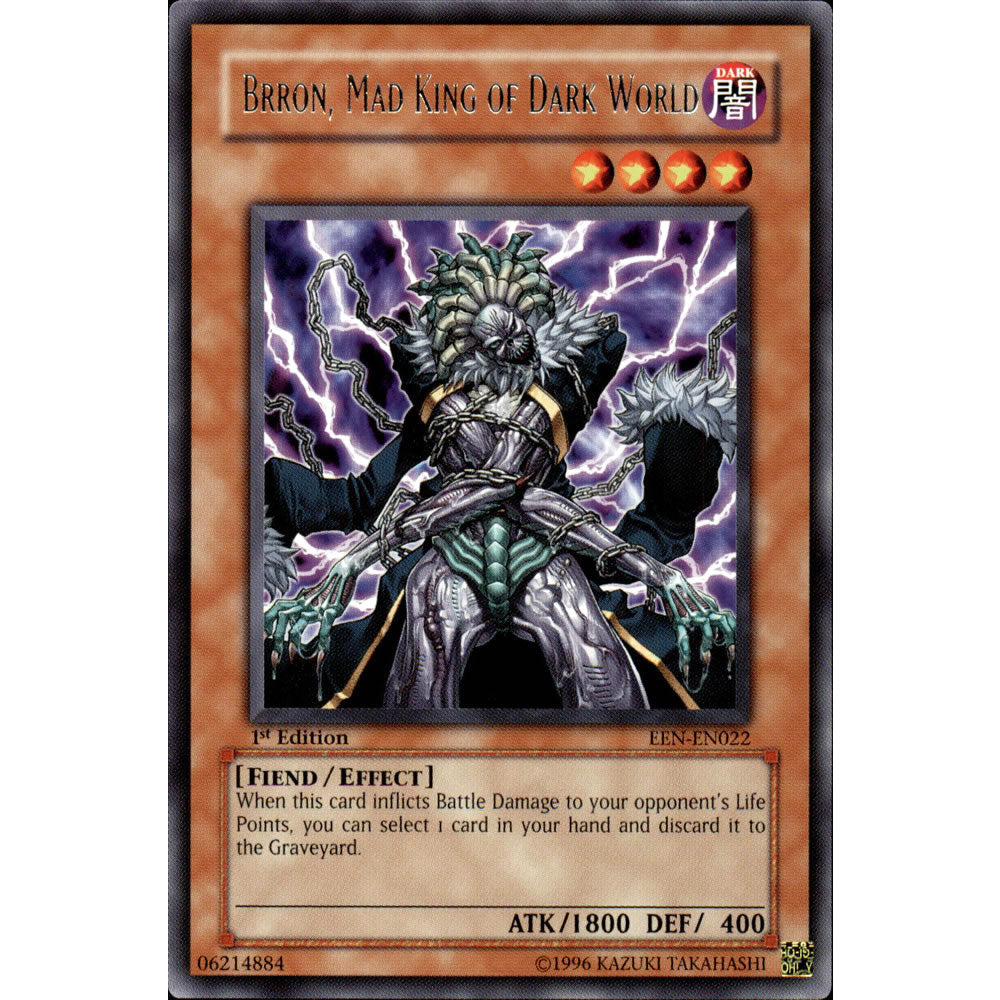Brron, Mad King of Dark World EEN-022 Yu-Gi-Oh! Card from the Elemental Energy Set