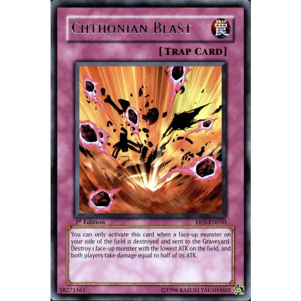 Chthonian Blast EEN-050 Yu-Gi-Oh! Card from the Elemental Energy Set
