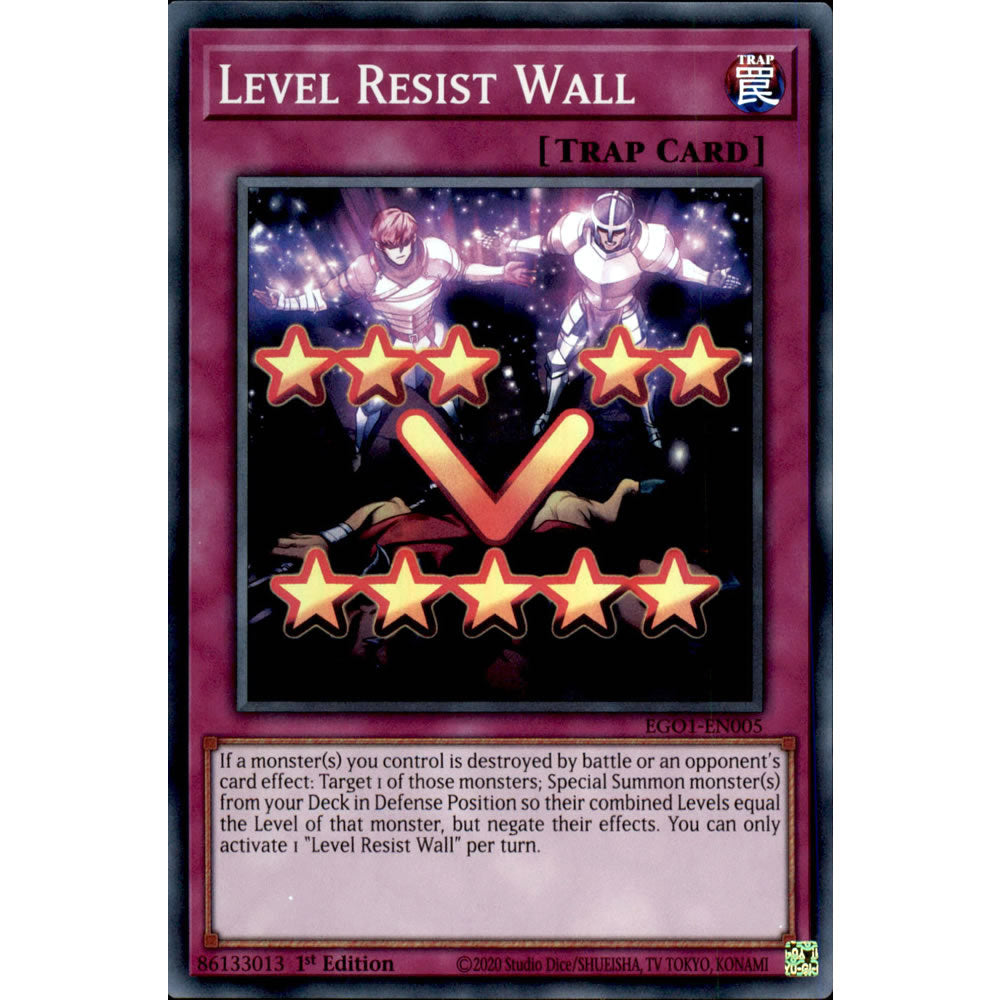 Level Resist Wall EGO1-EN005 Yu-Gi-Oh! Card from the Egyptian God Deck: Obelisk the Tormentor Set