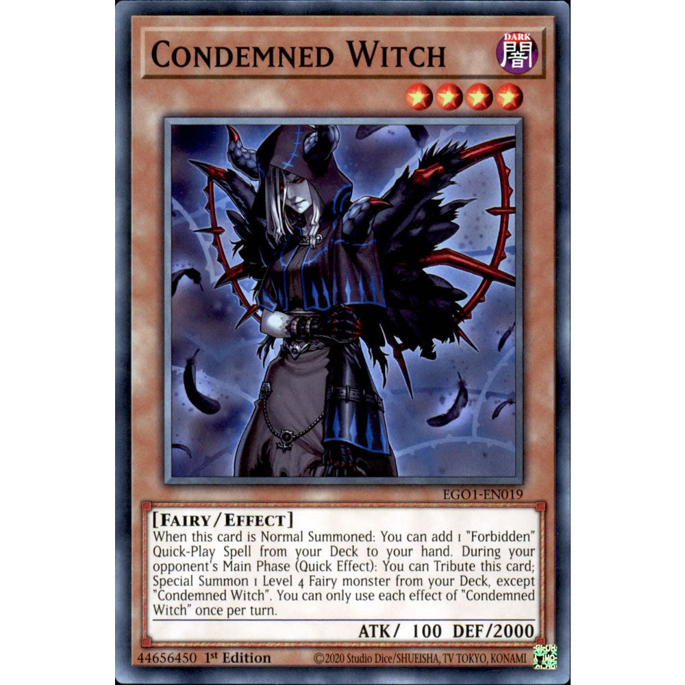 Condemned Witch EGO1-EN019 Yu-Gi-Oh! Card from the Egyptian God Deck: Obelisk the Tormentor Set