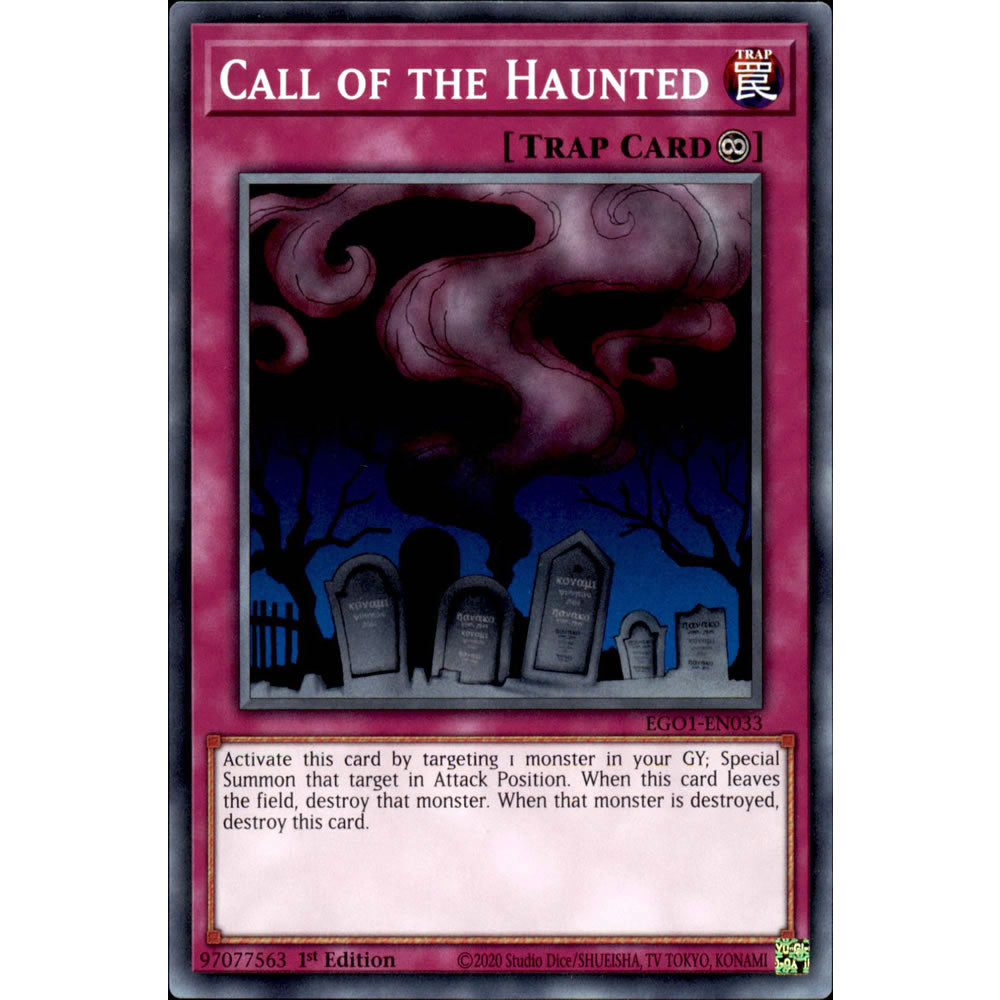 Call of the Haunted EGO1-EN033 Yu-Gi-Oh! Card from the Egyptian God Deck: Obelisk the Tormentor Set