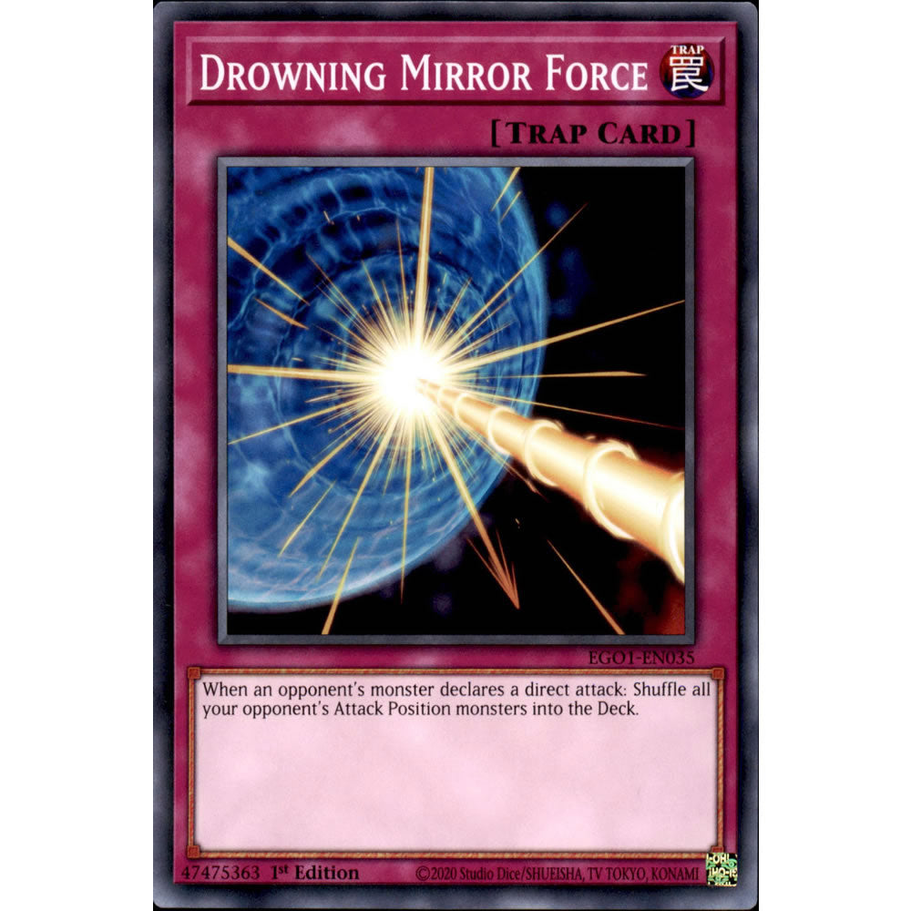 Drowning Mirror Force EGO1-EN035 Yu-Gi-Oh! Card from the Egyptian God Deck: Obelisk the Tormentor Set