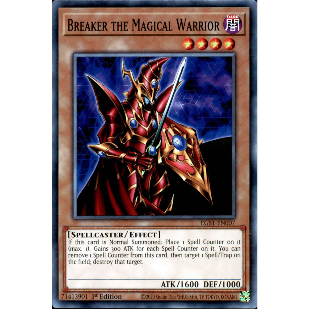 Breaker the Magical Warrior EGS1-EN007 Yu-Gi-Oh! Card from the Egyptian God Deck: Slifer the Sky Dragon Set