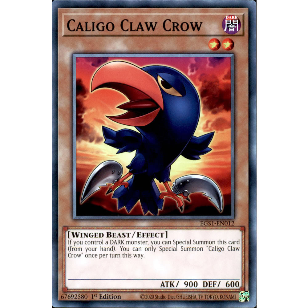 Caligo Claw Crow EGS1-EN012 Yu-Gi-Oh! Card from the Egyptian God Deck: Slifer the Sky Dragon Set