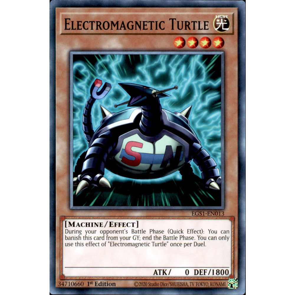 Electromagnetic Turtle EGS1-EN013 Yu-Gi-Oh! Card from the Egyptian God Deck: Slifer the Sky Dragon Set