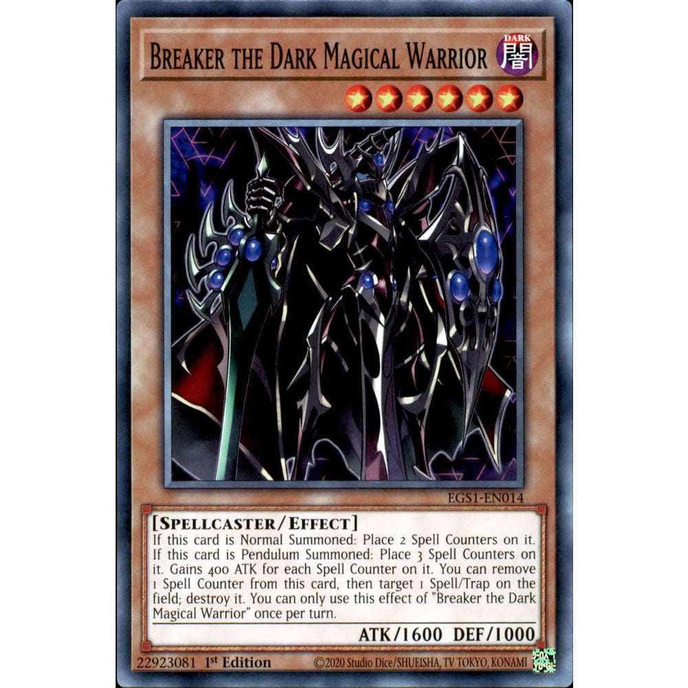 Breaker the Dark Magical Warrior EGS1-EN014 Yu-Gi-Oh! Card from the Egyptian God Deck: Slifer the Sky Dragon Set