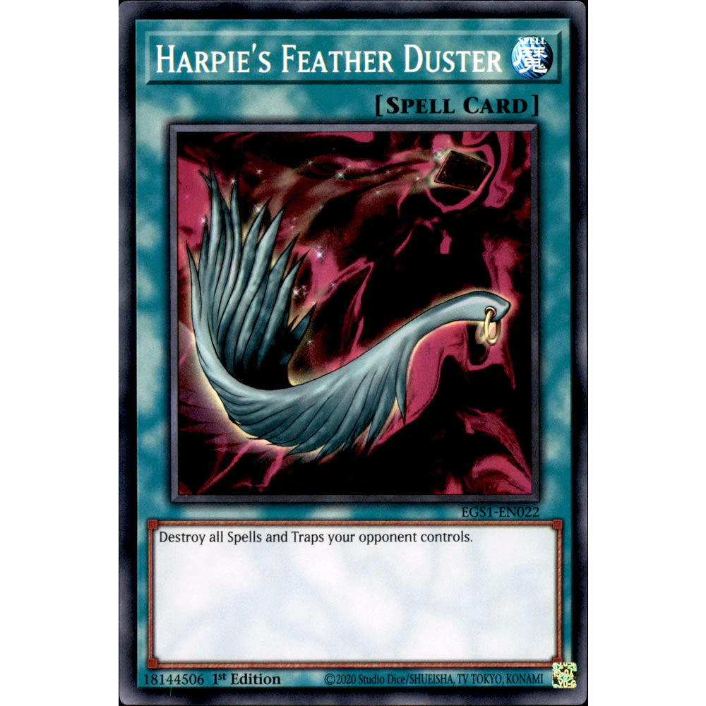 Harpie's Feather Duster EGS1-EN022 Yu-Gi-Oh! Card from the Egyptian God Deck: Slifer the Sky Dragon Set