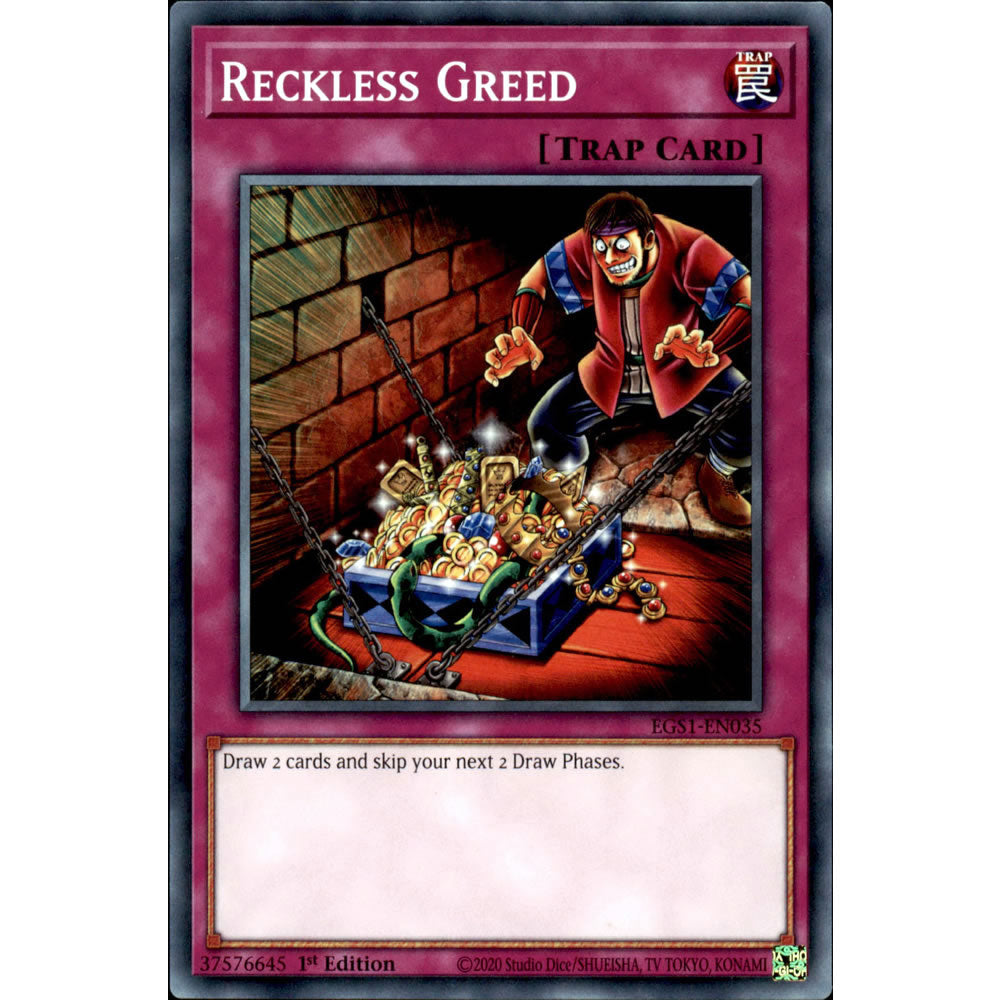 Reckless Greed EGS1-EN035 Yu-Gi-Oh! Card from the Egyptian God Deck: Slifer the Sky Dragon Set