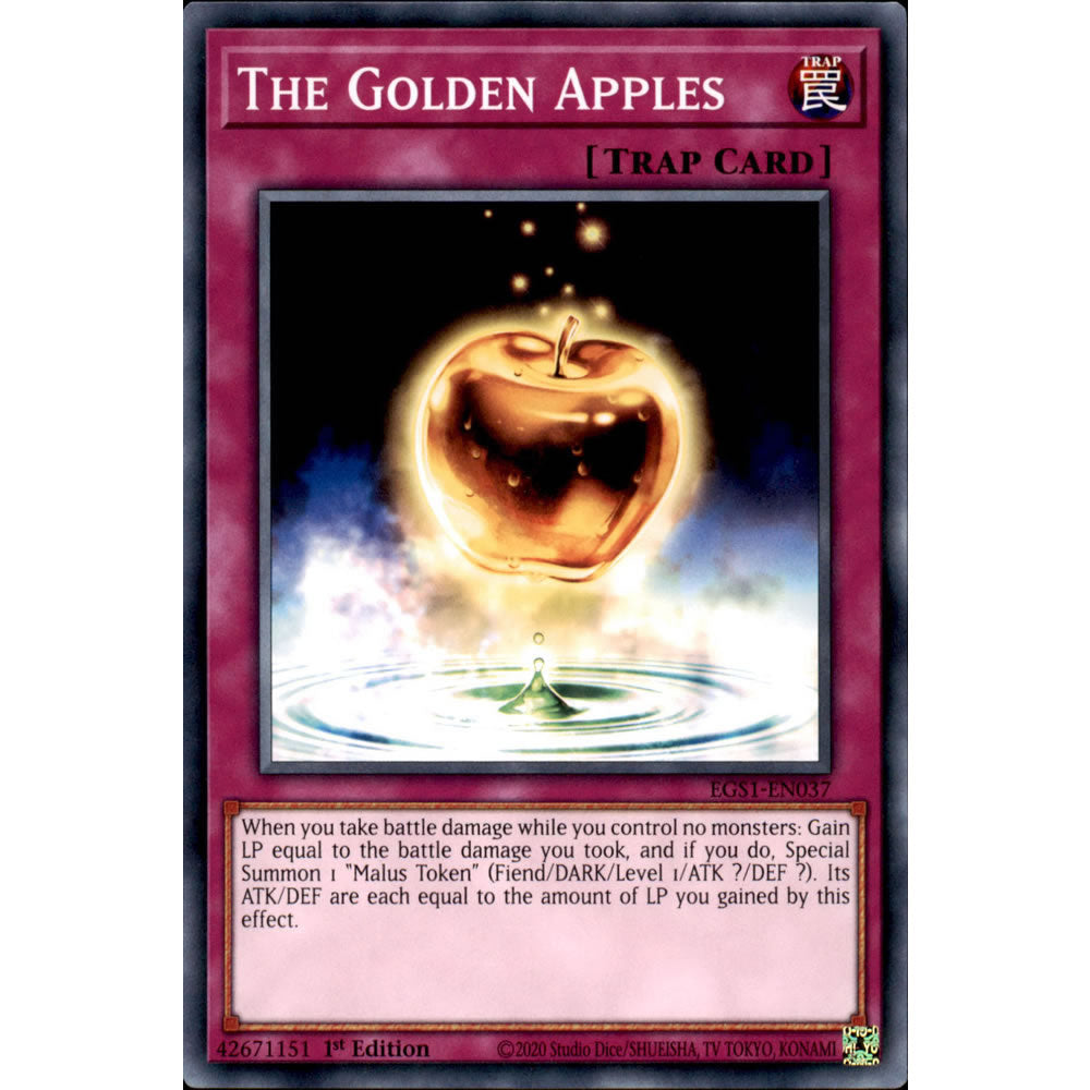 The Golden Apples EGS1-EN037 Yu-Gi-Oh! Card from the Egyptian God Deck: Slifer the Sky Dragon Set