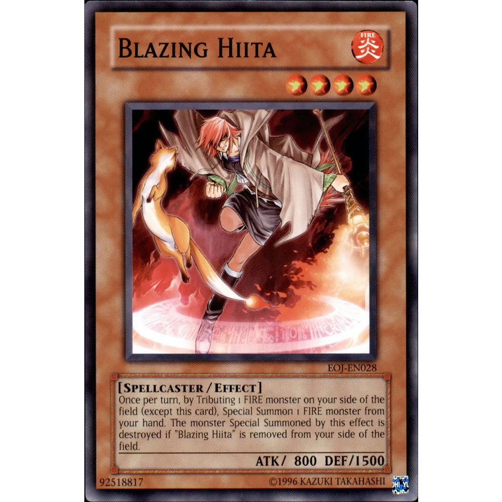 Blazing Hiita EOJ-EN028 Yu-Gi-Oh! Card from the Enemy of Justice Set