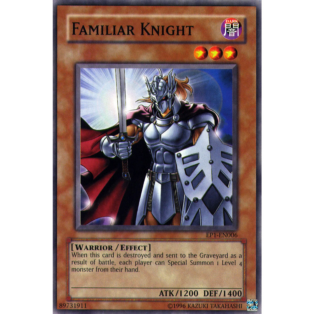 Familiar Knight EP1-EN006 Yu-Gi-Oh! Card from the Exclusive Pack Set