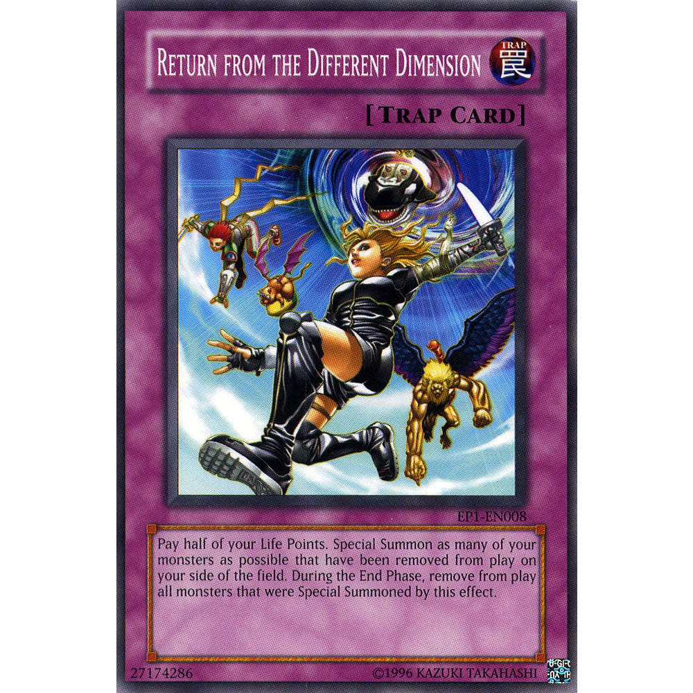Return from the Different Dimension EP1-EN008 Yu-Gi-Oh! Card from the Exclusive Pack Set