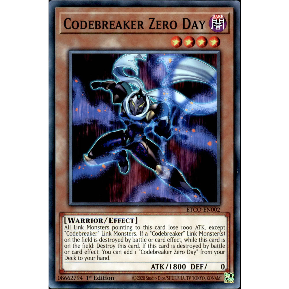 Codebreaker Zero Day ETCO-EN002 Yu-Gi-Oh! Card from the Eternity Code Set