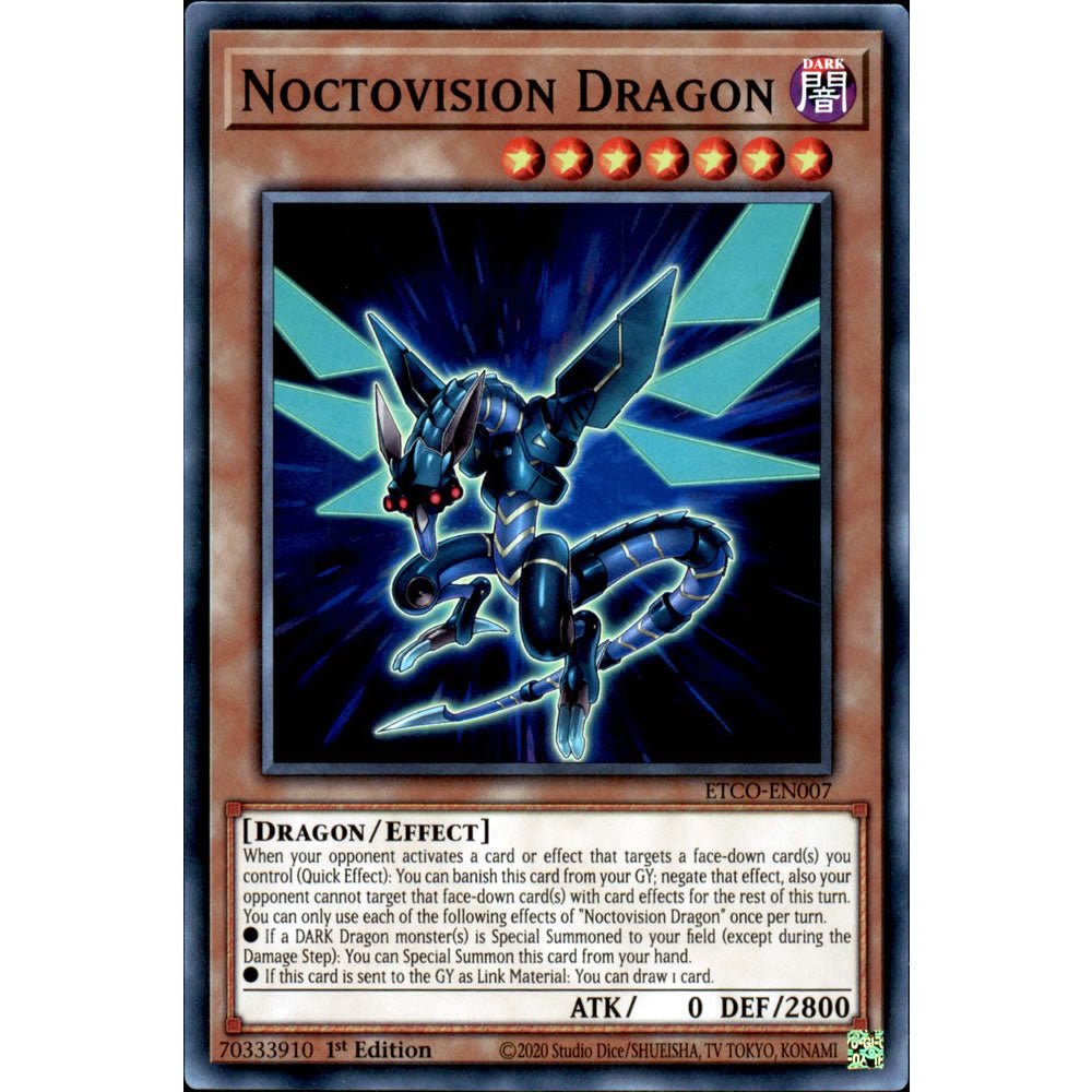 Noctovision Dragon ETCO-EN007 Yu-Gi-Oh! Card from the Eternity Code Set