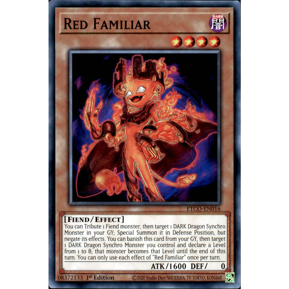 Red Familiar ETCO-EN016 Yu-Gi-Oh! Card from the Eternity Code Set