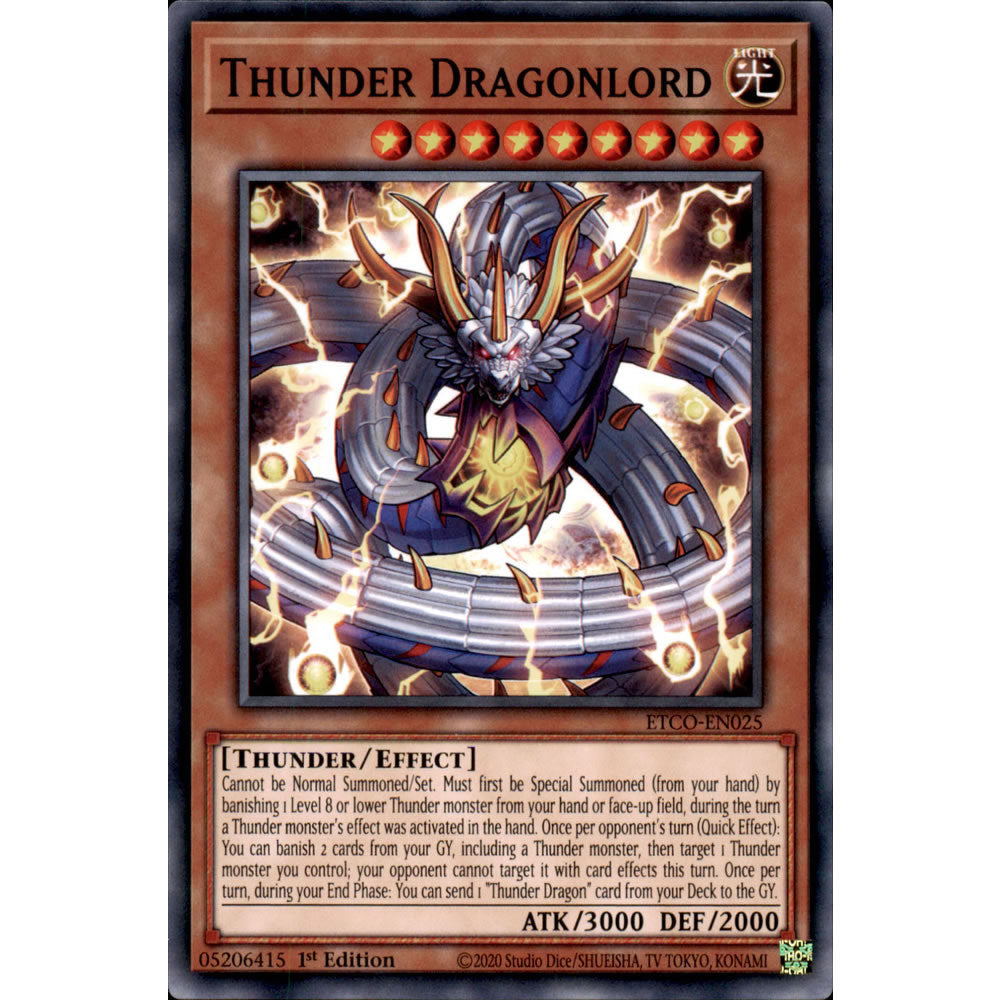 Thunder Dragonlord ETCO-EN025 Yu-Gi-Oh! Card from the Eternity Code Set