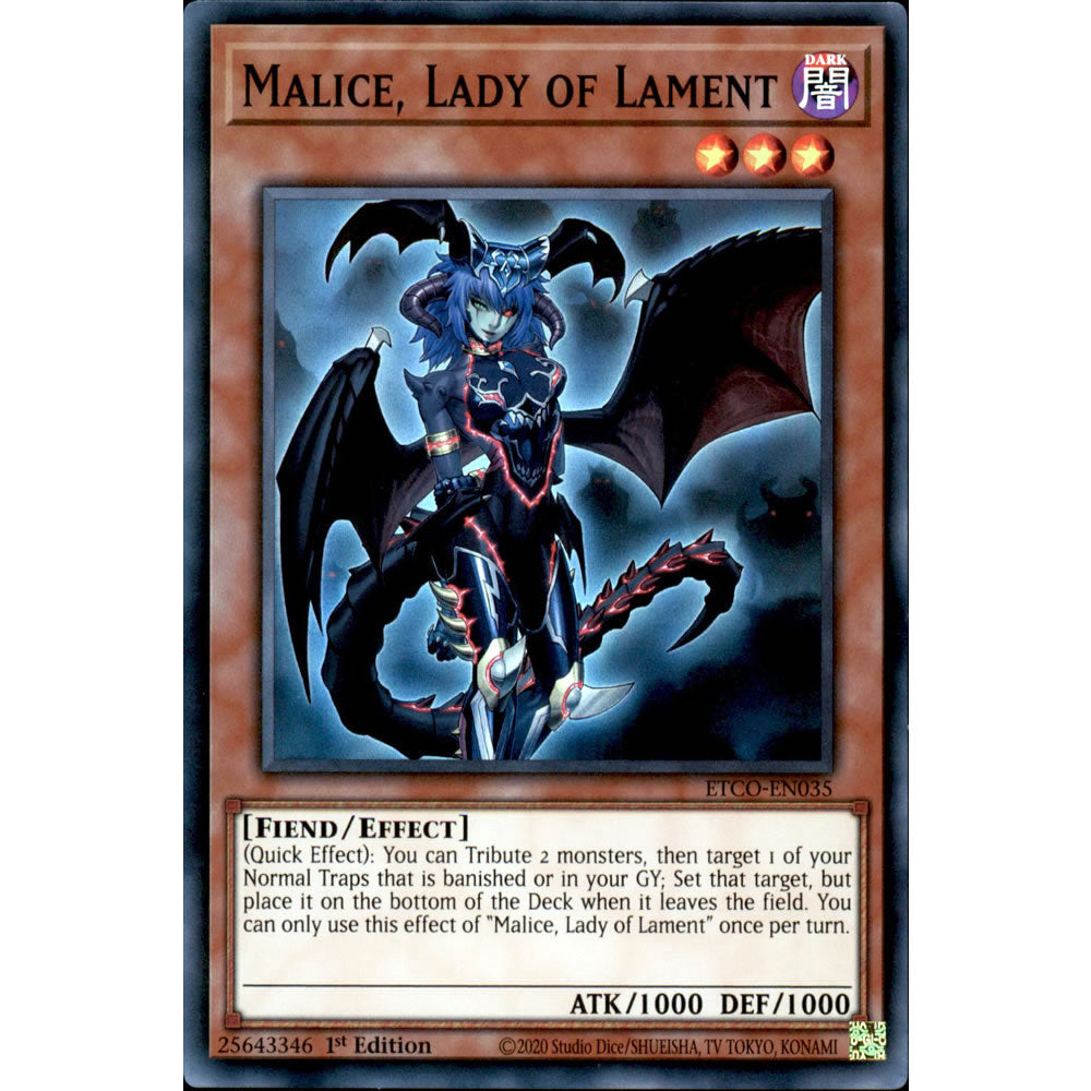 Malice, Lady of Lament ETCO-EN035 Yu-Gi-Oh! Card from the Eternity Code Set