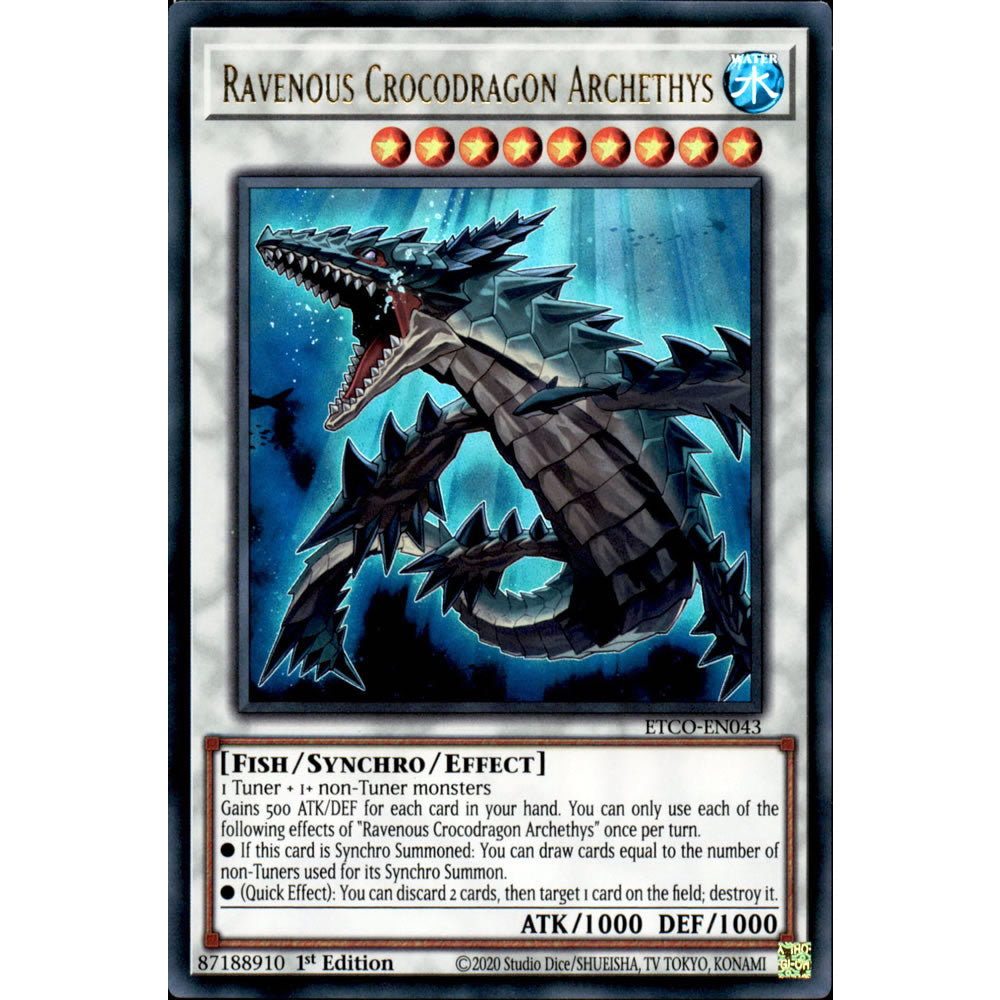Ravenous Crocodragon Archethys ETCO-EN043 Yu-Gi-Oh! Card from the Eternity Code Set