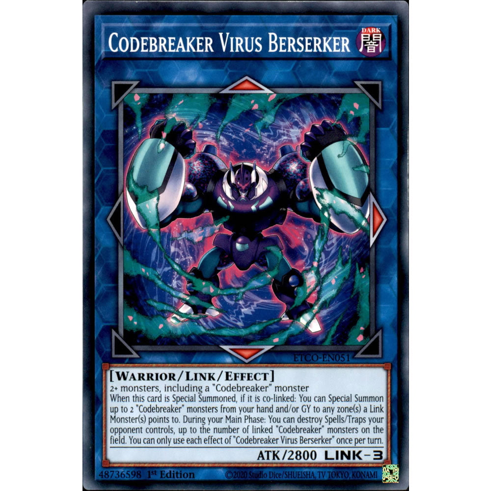 Codebreaker Virus Berserker ETCO-EN051 Yu-Gi-Oh! Card from the Eternity Code Set