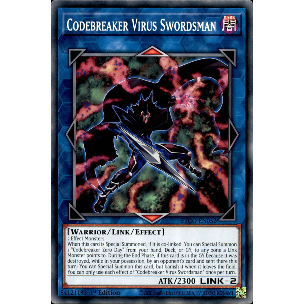 Codebreaker Virus Swordsman ETCO-EN052 Yu-Gi-Oh! Card from the Eternity Code Set