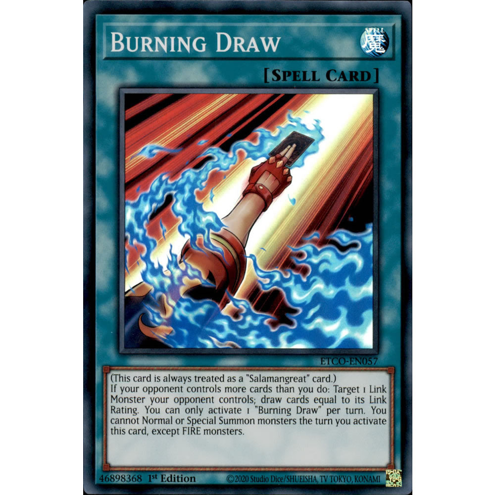 Burning Draw ETCO-EN057 Yu-Gi-Oh! Card from the Eternity Code Set
