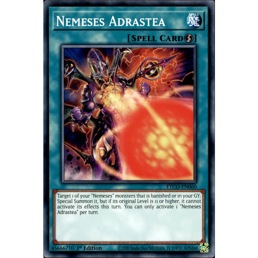 Nemeses Adrastea ETCO-EN060 Yu-Gi-Oh! Card from the Eternity Code Set