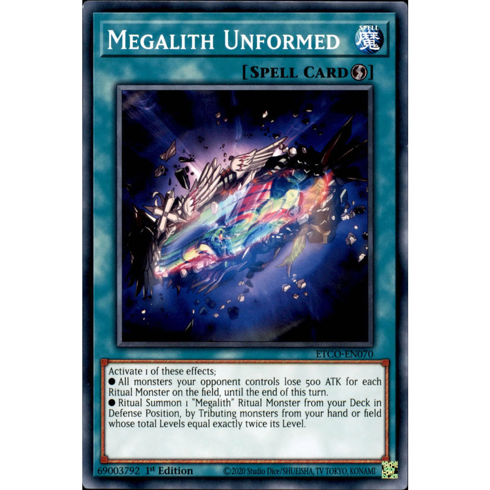 Megalith Unformed ETCO-EN070 Yu-Gi-Oh! Card from the Eternity Code Set